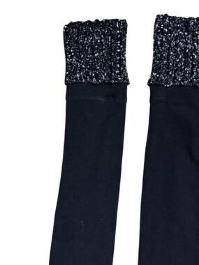 Black and White Cold Weather Winter Boot Fashionable  Leg Warmers One Size